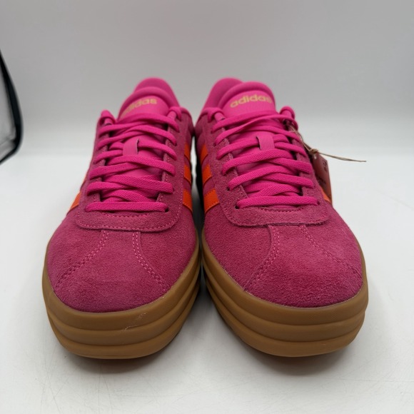 Adidas VL Court Bold Shoes Womens Sz 8.5 Shock Pink/Orange Sneakers JQ5636 - Picture 4 of 10